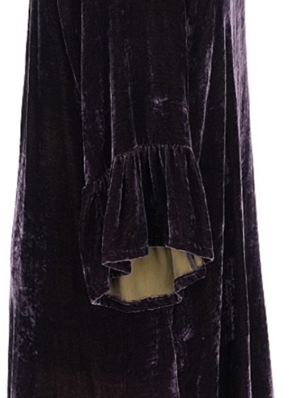 Bryn Walker Dress Tunic-Velvet silk blend rich plum purple hi-lo bell sleeves XL - Picture 7 of 17
